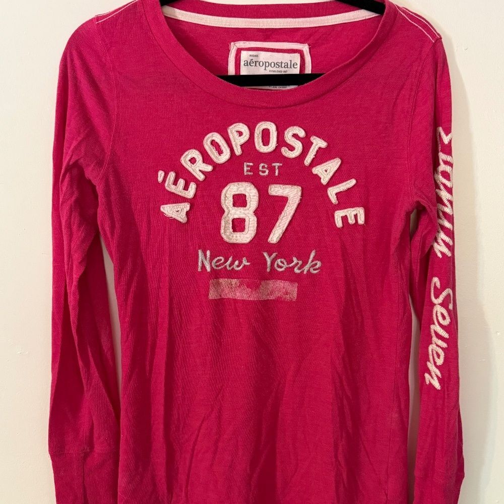 Vintage Aeropostale Pink Long Sleeve Tee